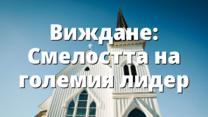 Виждане: Смелостта на големия лидер