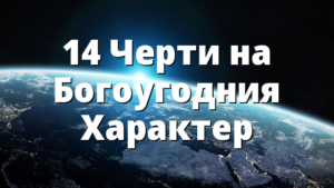 14 Черти на Богоугодния Характер